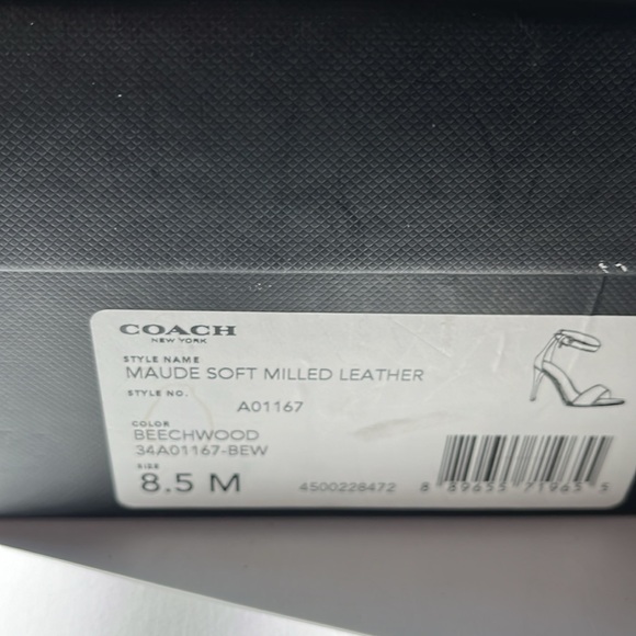 NWT COACH MAUDE SOFT MILLED LEATHER IN BEECHWOOD SIZE 8.5 - Picture 4 of 11